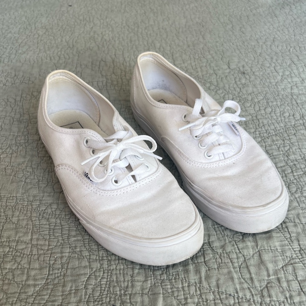 Vans White Canvas Sneakers